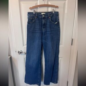 H&M Dark Blue Wide Leg Women's Jeans